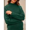 imageArachampampCloz Womens Wool Blend Soft Mock Neck Casual Oversized Fall SweaterDark Green