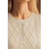 imageArachampampCloz Womens Comfy Cotton Blend Cable Knit Casual Sweaters 2025Apricot