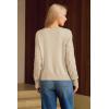 imageArachampampCloz Womens Comfy Cotton Blend Cable Knit Casual Sweaters 2025Apricot
