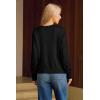 imageArachampampCloz Womens Comfy Cotton Blend Cable Knit Casual Sweaters 2025Black