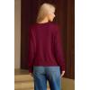 imageArachampampCloz Womens Comfy Cotton Blend Cable Knit Casual Sweaters 2025Dark Red