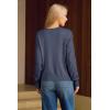 imageArachampampCloz Womens Comfy Cotton Blend Cable Knit Casual Sweaters 2025Grey Blue