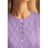 imageArachampampCloz Womens Comfy Cotton Blend Cable Knit Casual Sweaters 2025Light Purple