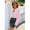 imageArachampampCloz Womens Wool Blend Faux Fur Cropped Jacket Winter Chic Bolero Shrug 2025Pink