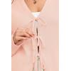 imageArachampampCloz Womens Cozy Cotton Tie Front Fall Trendy Bow Cardigan Sweaters 2025Light Pink