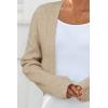 imageArachampampCloz Womens Wool Blend Cardigan Winter Cropped Bolero Shrug Sweaters 2025Apricot