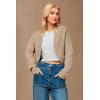 imageArachampampCloz Womens Wool Blend Cardigan Winter Cropped Bolero Shrug Sweaters 2025Apricot