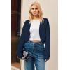 imageArachampampCloz Womens Wool Blend Cardigan Winter Cropped Bolero Shrug Sweaters 2025Dark Blue