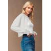 imageArachampampCloz Womens Wool Blend Cardigan Winter Cropped Bolero Shrug Sweaters 2025Offwhite