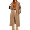 imageArachampampCloz Womens Wool Blend Double Breasted Winter Outfits Long Cardigan Sweater Coat 2025Brown