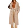 imageArachampampCloz Womens Wool Blend Double Breasted Winter Outfits Long Cardigan Sweater Coat 2025Khaki Apricot