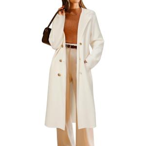 imageArachampampCloz Womens Wool Blend Double Breasted Winter Outfits Long Cardigan Sweater Coat 2025Beige