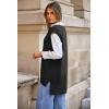 imageArachampampCloz Womens Wool Blend Side Slit High Low Versatile V Neck Fall Tunic Sweater Vests 2025Black