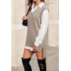 imageArachampampCloz Womens Wool Blend Side Slit High Low Versatile V Neck Fall Tunic Sweater Vests 2025Oatmeal