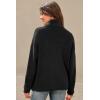imageArachampampCloz Womens Wool Blend Turtleneck Fall Winter Casual Ribbed Oversized Sweater Tops 2025Black