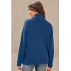 imageArachampampCloz Womens Wool Blend Turtleneck Fall Winter Casual Ribbed Oversized Sweater Tops 2025Navy Blue