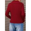 imageArachampampCloz Womens Wool Blend Fall Fashion Zip Up Cardigan Sweaters 2025 TrendyDark Red