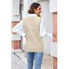 imageArachampampCloz Womens Sweater Vest 2025 Fashion Sleeveless V Neck Business Casual Tank Knit Pullover Tops Spring TrendyApricot