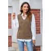 imageArachampampCloz Womens Sweater Vest 2025 Fashion Sleeveless V Neck Business Casual Tank Knit Pullover Tops Spring TrendyCamel