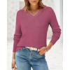 imageArachampampCloz Womens Wool Blend Fall Sweaters Business Casual OutfitsRose Red