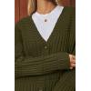 imageArachampampCloz Womens Wool Blend Chunky Knit Winter Cardigan Sweaters 2025Army Green