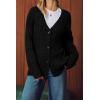 imageArachampampCloz Womens Wool Blend Chunky Knit Winter Cardigan Sweaters 2025Black