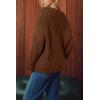 imageArachampampCloz Womens Wool Blend Chunky Knit Winter Cardigan Sweaters 2025Brown