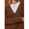 imageArachampampCloz Womens Wool Blend Chunky Knit Winter Cardigan Sweaters 2025Brown
