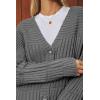imageArachampampCloz Womens Wool Blend Chunky Knit Winter Cardigan Sweaters 2025Grey