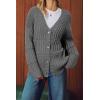 imageArachampampCloz Womens Wool Blend Chunky Knit Winter Cardigan Sweaters 2025Grey