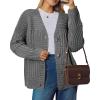 imageArachampampCloz Womens Wool Blend Chunky Knit Winter Cardigan Sweaters 2025Grey