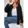 imageArachampampCloz Womens Wool Blend Oversized Cardigan Sweaters Button Down Casual Winter ClothingBlack