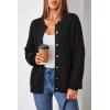 imageArachampampCloz Womens Wool Blend Oversized Cardigan Sweaters Button Down Casual Winter ClothingBlack