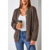 imageArachampampCloz Womens Wool Blend Oversized Cardigan Sweaters Button Down Casual Winter ClothingCoffee