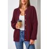 imageArachampampCloz Womens Wool Blend Oversized Cardigan Sweaters Button Down Casual Winter ClothingWine