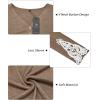 imageArachampampCloz Womens Long Sleeve Lace Fall Tops Solid V Neck Button Henley Shirt Casual Tunic BlouseKhaki