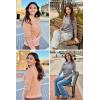 imageArachampampCloz Womens Soft Knit Sweater Fall Dressy Casual Pullover TopsAdark Apricot