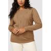 imageArachampampCloz Womens Soft Knit Sweater Fall Dressy Casual Pullover TopsAdark Apricot