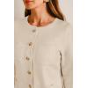 imageArachampampCloz Womens Wool Blend Sweater Blazers Business Casual Jacket with Pockets 2025Apricot