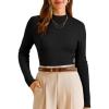 imageArachampampCloz Womens Wool Blend Fall Seamless Rip Resistant Warm Layered Tops Business Casual SweatersAblack