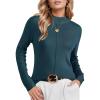 imageArachampampCloz Womens Wool Blend Fall Sweaters Mock Neck Business Casual OutfitsDark Green
