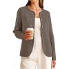 imageArachampampCloz Womens Wool Blend Sweater Blazers Business Casual Jacket with Pockets 2025Coffee