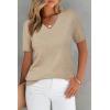 imageArachampampCloz Womens Wool Blend Summer Fall Tops Lightweight Business Casual BlousesApricot02