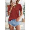 imageArachampampCloz Womens Wool Blend Summer Fall Tops Lightweight Business Casual BlousesBrick Red