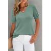 imageArachampampCloz Womens Wool Blend Summer Fall Tops Lightweight Business Casual BlousesGrey Green