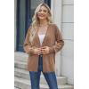 imageArachampampCloz Womens Wool Blend Lightweight Fall Business Casual Cardigan SweatersCamel