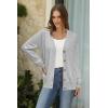 imageArachampampCloz Womens Wool Blend Lightweight Fall Business Casual Cardigan SweatersLight Gray