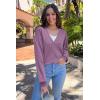 imageArachampampCloz Womens Wool Blend Lightweight Fall Business Casual Cardigan SweatersPurple