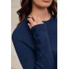 imageArachampampCloz Womens Wool Blend Sweater 2 Piece Sets Fall Business Lounge Long Sleeve Top Midi Dress Outfits 2025Navy