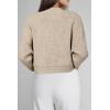 imageArachampampCloz Womens Wool Blend Sweaters Cropped Cardigan Bolero Shrug for DressesApricot